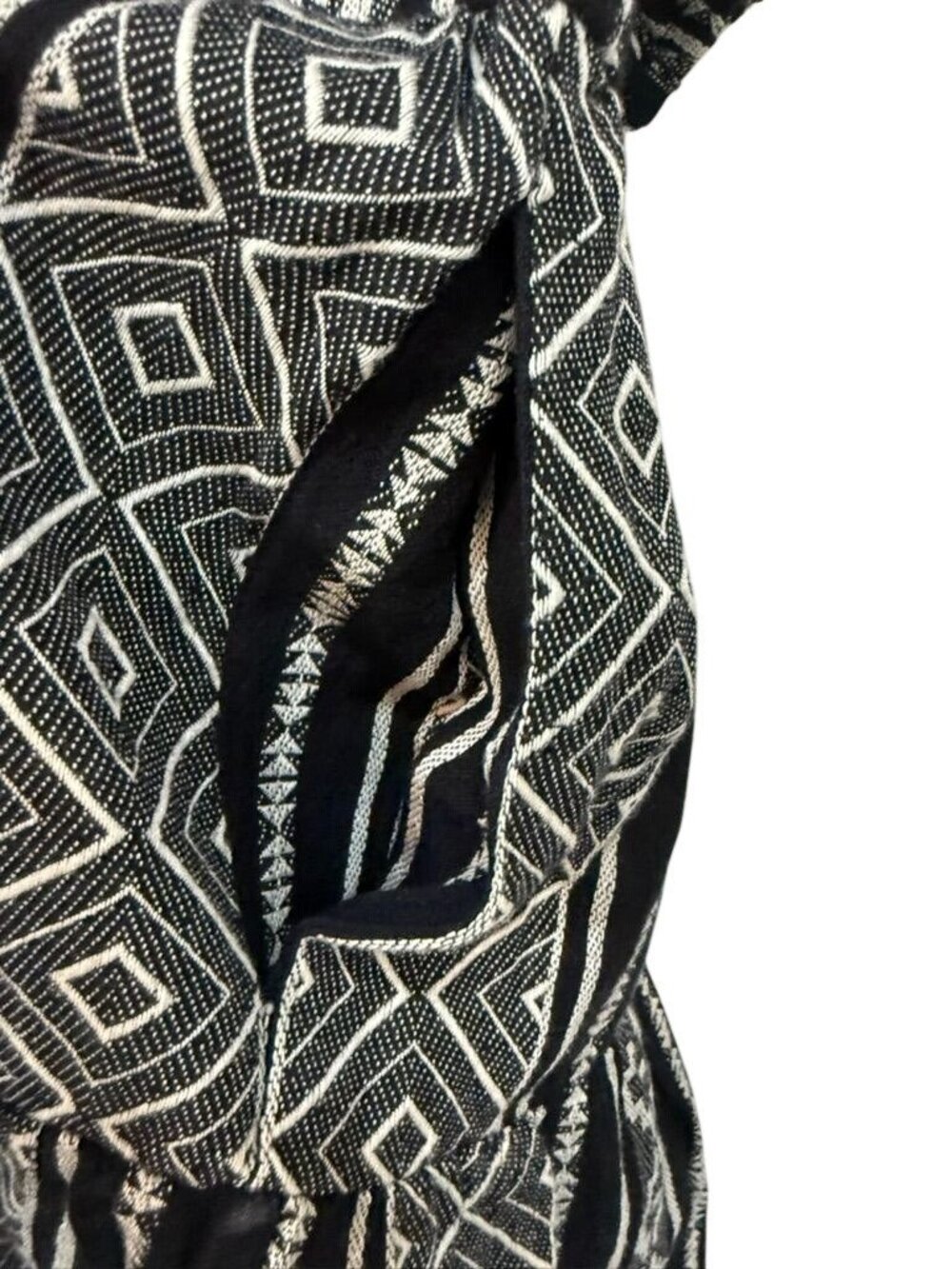 Velvet By Graham & Spencer Black & White Tiered Mini Dress Size Small - Picture 7 of 7
